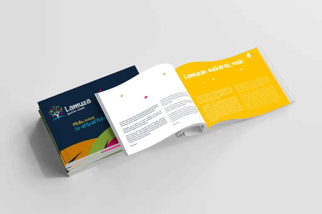 Libro "50 aniversario" para la escuela Lamuza de Llodio